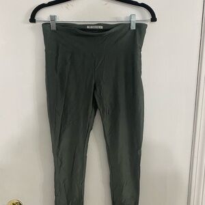 Metallic Green Yoga Pants M